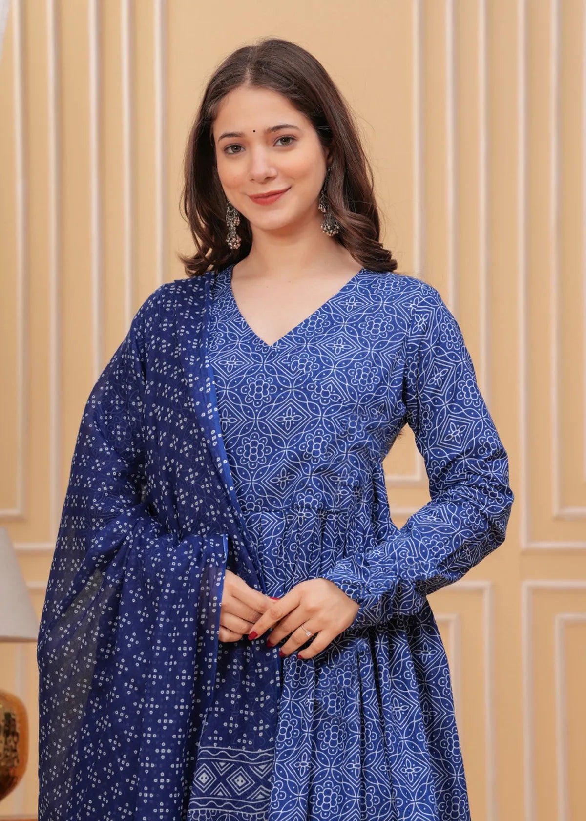 Women's Purple Rayon Printed Kurti Pant & Dupatta Set | Ethnic 3 Piece Suit Set