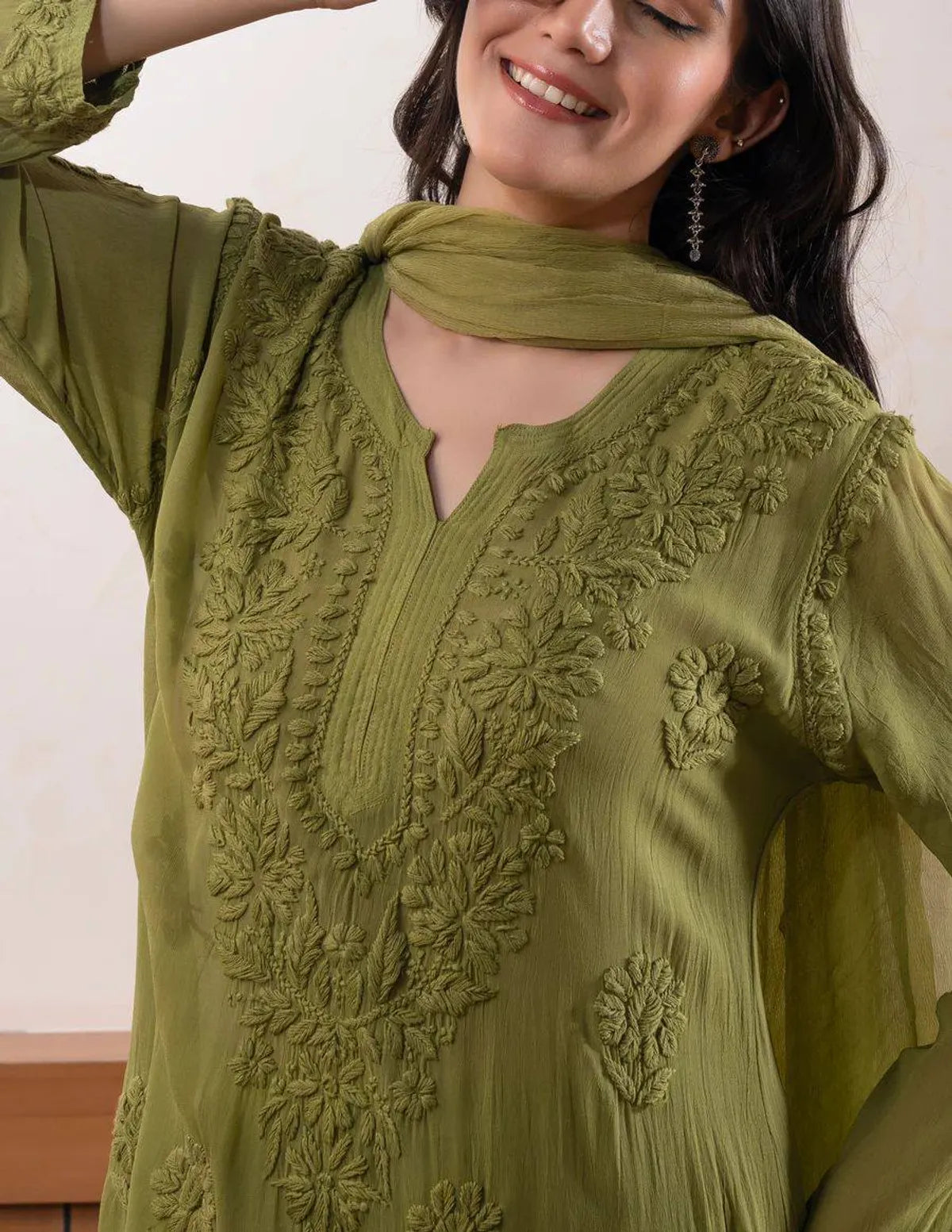 Designer Faux Georgette Embroidered Suit Set with Dupatta for Women | Party & Festive Wear