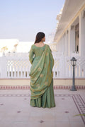 Premium Green Pakistani Sharara Suit with Zari & Sequins Work | Designer Festive Wear Suit Set with Dupatta