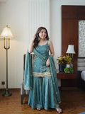 Zariya Fendy Silk Sharara Set for Women | Premium Ethnic Kurta, Sharara & Dupatta | Festive, Wedding & Party Wear